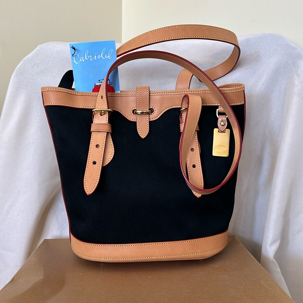 Dooney & Bourke Cabriolet Canvas and Leather Bucket Bag Vintage NWT